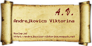 Andrejkovics Viktorina névjegykártya